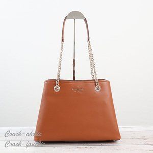 Kate Spade Jordyn Medium Chain Handle Tote Shoulder Bag in Warm Gingerbread